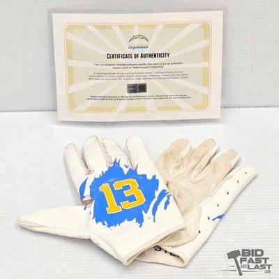 #1866 • Keenan Allen Los Angeles Chargers Game Worn Gloves
