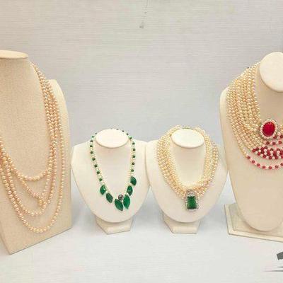 #1036 • (7) Pearl Necklaces, 782g
