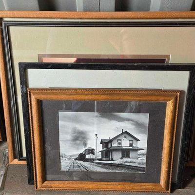 #10008 • (10) Framed Train Photos
