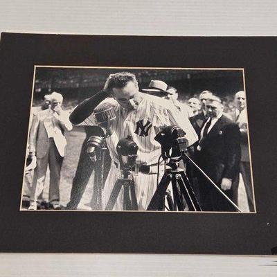 #1975 • Black & White Print Lou Gehrig Farewell Speech
