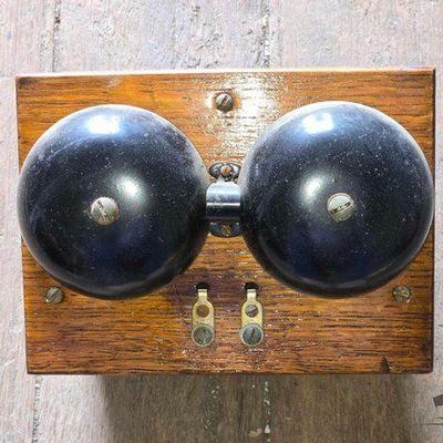 #10574 • Wooden Wall Telephone Ringer
