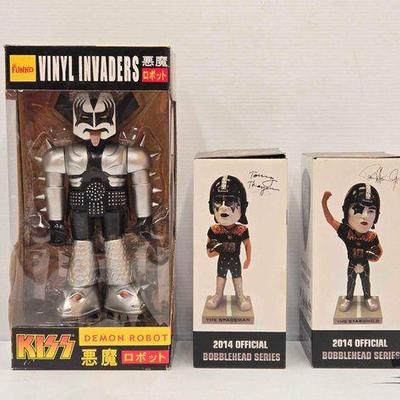 #1874 • (2) LA Kiss Bobbleheads & Demon Robot
