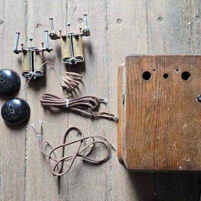 #10564 • Antique Woodem Wall Telephone
