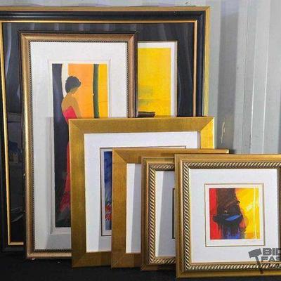 #2218 • (6) Signed Emile Bellet Framed Prints
