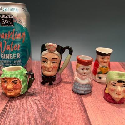 Loads of Toby jugs, character jugs in all sizes from Royal Doulton, Sterling and Artone—Winston Churchill, Falstaff, Neptune, pirates,...