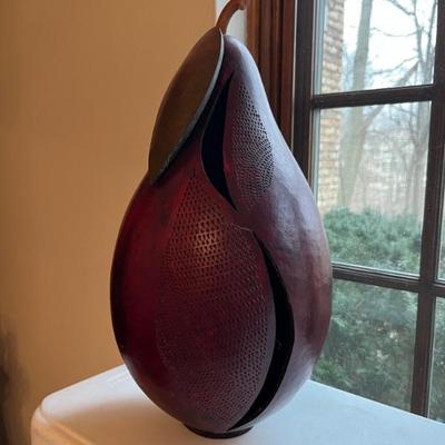 Carved gourd in the shape of a pear