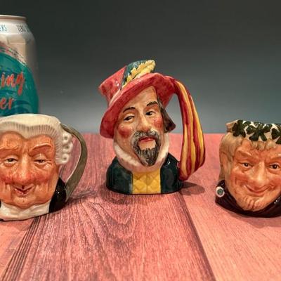 Loads of Toby jugs, character jugs in all sizes from Royal Doulton, Sterling and Artone—Winston Churchill, Falstaff, Neptune, pirates,...