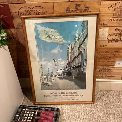 Lots of framed art work--still lives, abstracts, botanicals, museum posters, nature