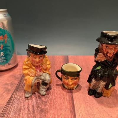 Loads of Toby jugs, character jugs in all sizes from Royal Doulton, Sterling and Artone—Winston Churchill, Falstaff, Neptune, pirates,...