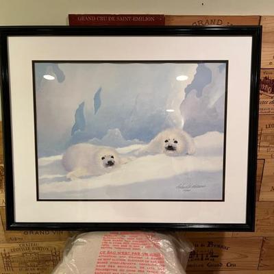 Lots of framed art work--still lives, abstracts, botanicals, museum posters, nature