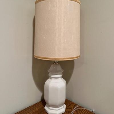small white ceramic lamp