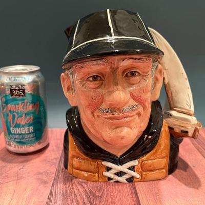 Loads of Toby jugs, character jugs in all sizes from Royal Doulton, Sterling and Artone—Winston Churchill, Falstaff, Neptune, pirates,...