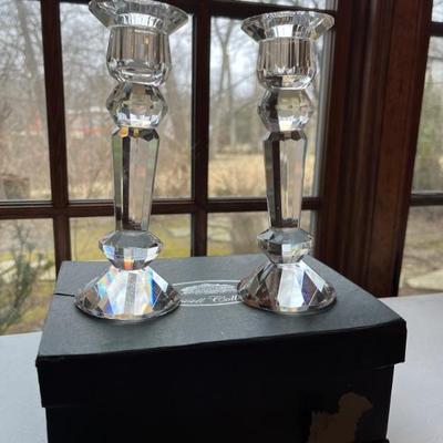 Crystal candlesticks