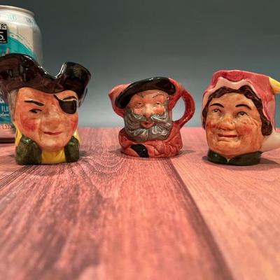 Loads of Toby jugs, character jugs in all sizes from Royal Doulton, Sterling and Artone—Winston Churchill, Falstaff, Neptune, pirates,...