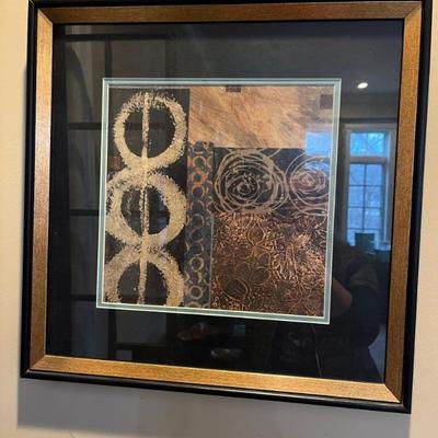 Lots of framed art work--still lives, abstracts, botanicals, museum posters, nature