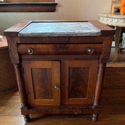 Antique 19th century marble topped washstand 