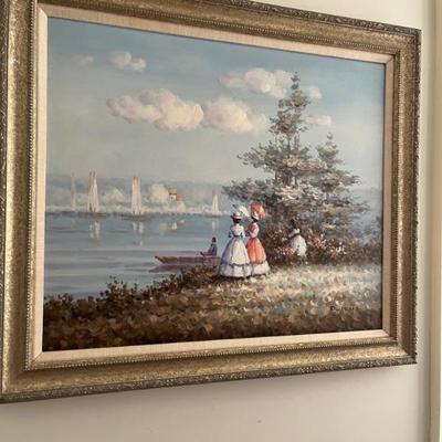Lots of framed art work--still lives, abstracts, botanicals, museum posters, nature
