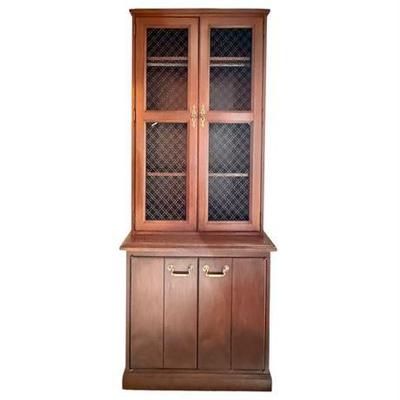 Lot 018-037 
Vintage Kimball Cherry Narrow Display Cabinet