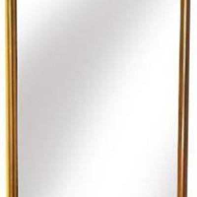 Lot 018-247   
MCM John Widdicomb Walnut Wall Mirror with Brass Inlay