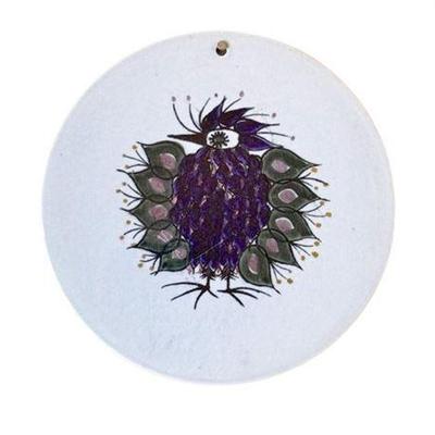 Lot 018-147  
Mid-Century Royal Copenhagen Faience Bird Plate by Beth Breyen