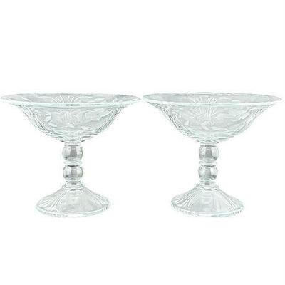 Lot 041  
Imperial Crystal Glass Etched Compote (2ct)