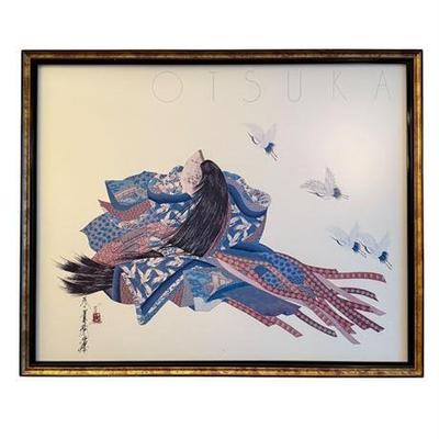 Lot 015  
Otsuka, "Dance of The Twelve Kimonos" Watercolor Lithograph