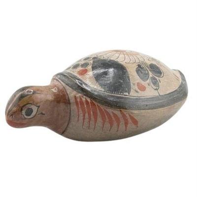 Lot 225  
Tonala Mexican Handpainted Folk Art Turtle Sculpture