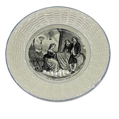 Lot 018-111
Digoin Sarreguemines French Transferware ‘Mois De L’année’ Plates, Four (4)
