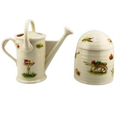 Lot 087   
Ansley Edwardian Bone China Watering Can and Honey Pot
