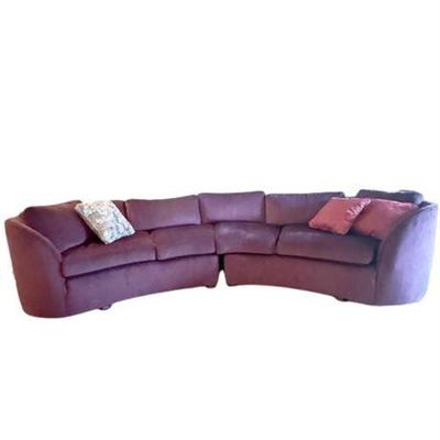 Lot 015-014   )
Curved Custom Velvet Sofa
