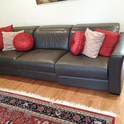 Omnia Leather Sofa with Reclining Ends