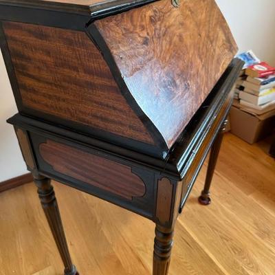 Antique desk with drop front - more pictures = keep scrolling