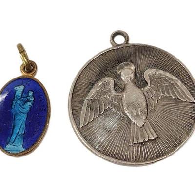 TWO CHRISTIAN PENDANTS