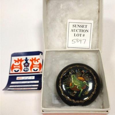 USSR enameled frog box
