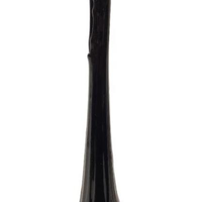 VIKING BLACK GLASS VASE - UNSIGNED