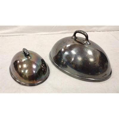 small silver plated food covers