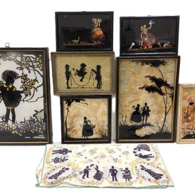 COLLECTION OF FRAMED SILHOUETTES