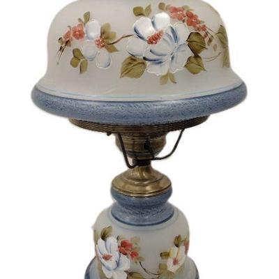 ENAMELED ELECTRIC GLASS LAMP