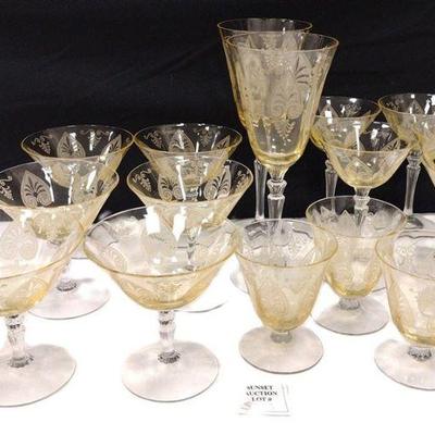 Fostoria Trojan Topaz Goblets