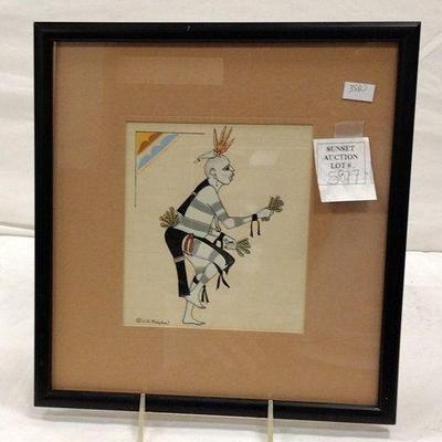 J.D. ROYBALL SCREEN PRINT OF NATIVE AMERICAN DANCER