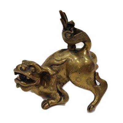 CHINESE BRASS FOO DOG
