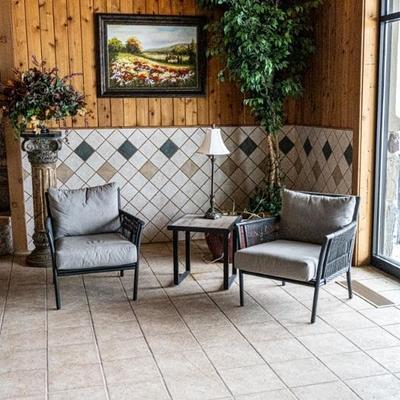 4 Sets with 2 Chairs,Table and Lamp $200 a set 