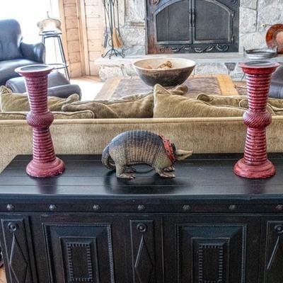 Sale Photo Thumbnail #103: CANDLE STICKS $15 EACH BLACK CEDAR LINED HOPE CHEST $250