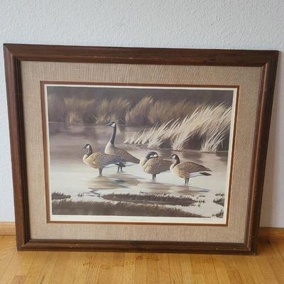 1977 signed RL Kothenbeutel Canadian Geese Print no161580