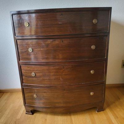 40 antique regency style mahogany four drawer dresser