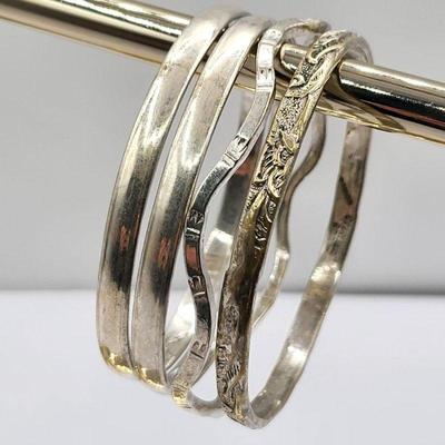 91 four vintage bangles taxco mexico