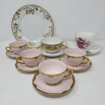 31 various tea cups with gold trim nippon duchess noritake more