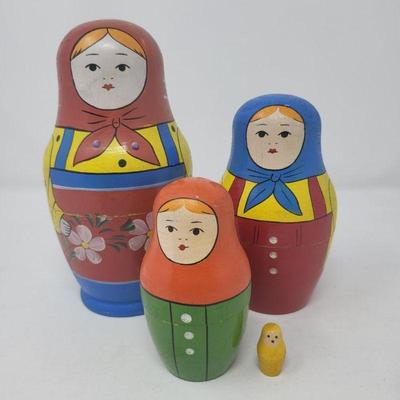73 vintage russian nesting dolls four piece