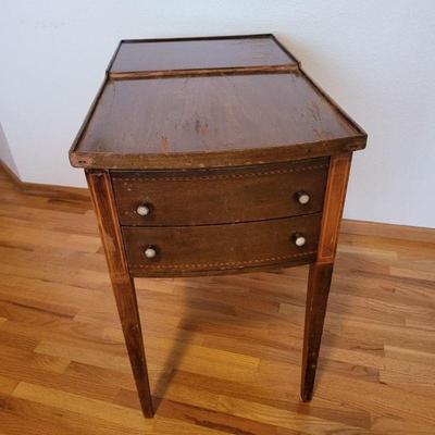 90 mersman style antique wood bedside table