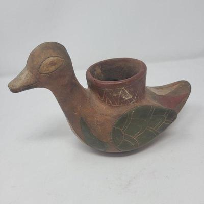 61 folkart terracotta duck planter